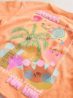 Next Rose/Orange - Ensemble short haut et cycliste Lot de 2 (3mois7ans) Hot