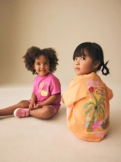 Next Rose/Orange - Ensemble short haut et cycliste Lot de 2 (3mois7ans) Hot