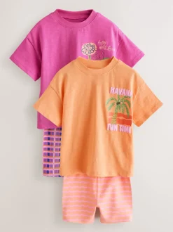 Next Rose/Orange - Ensemble short haut et cycliste Lot de 2 (3mois7ans) Hot