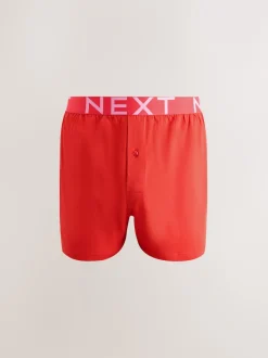 Next Rose/Rouge/Vert - Lot de 5 boxers amples Best