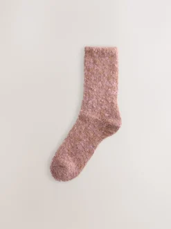 Next Rose/rouille - Lot de 2 paires de chaussettes douillettes Boucle