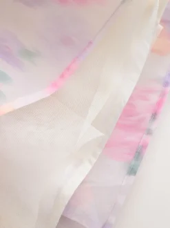 Laura Ashley Roses de jardin roses flous - Robe Corsage en organza à plis nervurés Online