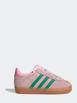 adidas originals - Baskets Gazelle Comfort Closure élastiques pour Bébé Rose/Vert Clearance