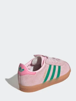adidas originals - Baskets Gazelle Comfort Closure élastiques pour Bébé Rose/Vert Clearance