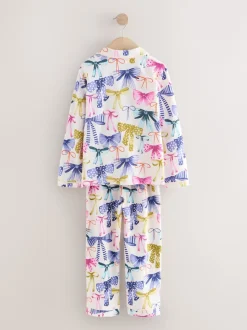 Next Rose/Vert Nœud Imprimé - Pyjama boutonné (3-16 ans) New