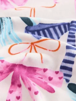 Next Rose/Vert Nœud Imprimé - Pyjama boutonné (3-16 ans) New