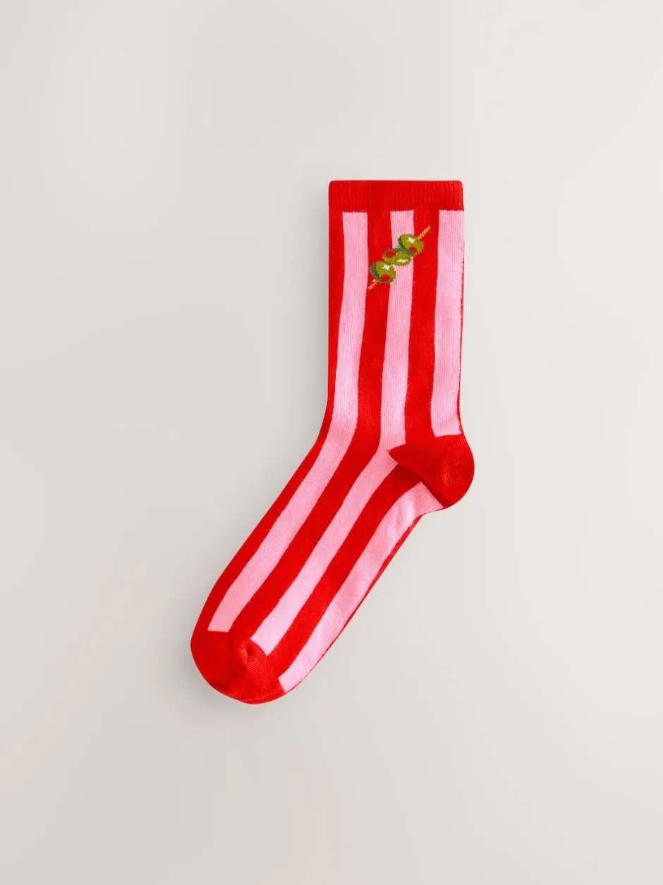 Next Rose/vert 'Olive You' - Paquet de chaussettes de cheville 4