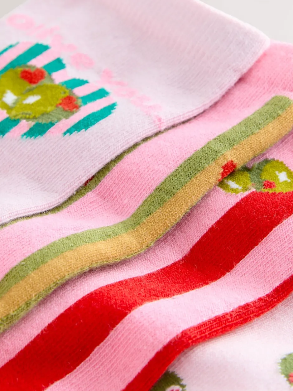 Next Rose/vert 'Olive You' - Paquet de chaussettes de cheville 4