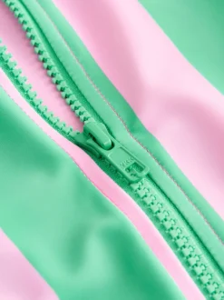 Next Rose/vert rayé - Ensemble bikini et chouchou Sunsafe Rash Gilet (3-16ans) Best