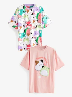 Next Rose/Violet - Squishmallows Nighties 2 Pack (5-14ans) Clearance
