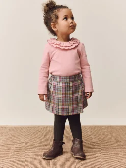 Next Rose/vison - Ensemble jupe à carreaux et collants (3mois-7ans) Outlet