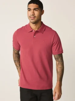 Next - Ajustement régulier - Polo Manches courtes Pique Rouge