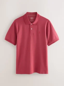 Next - Ajustement régulier - Polo Manches courtes Pique Rouge