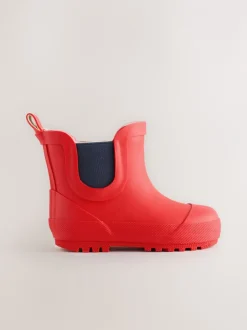 Next - Bottines en caoutchouc avec doublure chaude Rouge Discount
