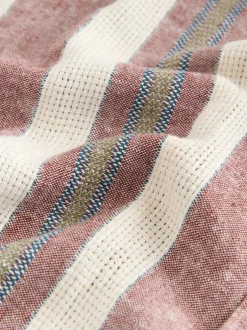 Next Rouge - Chemise texturée rayée à manches courtes Clearance