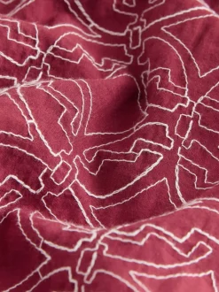 Next Rouge - Chemise Tile texturée brodée à manches courtes Discount