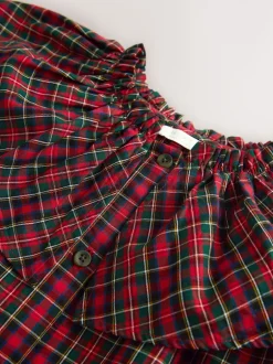 Next Rouge - Chemisier à carreaux avec col à volants (3-16ans) Clearance