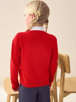 Next Rouge - Cotton Rich Nœud Pocket School Cardigan (3-16yrs) Discount