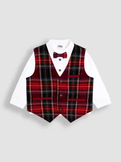 Jojo Maman Bébé Rouge - Ensemble 3pièces avec gilet et chemise Sale