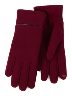 Totes Rouge - Gants d’hiver Isotoner Smartouch thermiques pour femme avec détails de passepoil Hot