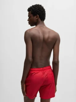 HUGO Rouge - Short de bain doublé avec logo contrasté Best