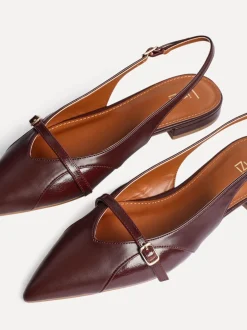 Linzi Rouge - Chaussures de ballet à bout pointu Prague avec boucle Discount