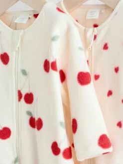 Next Rouge - Lot de 2 dors-bien bébé en micro polaire avec fermeture éclair bidirectionnelle Outlet