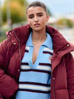 Next Rouge - Manteau long rembourré imperméable Outlet