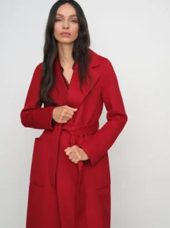 Reiss Rouge - Manteau Lucia en laine Blend à double boutonnage à coutures invisibles Discount