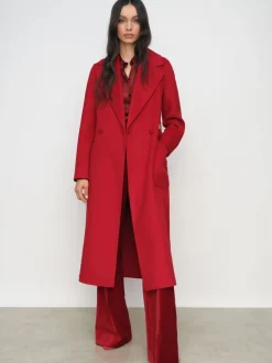 Reiss Rouge - Manteau Lucia en laine Blend à double boutonnage à coutures invisibles Discount