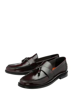 Frank Wright Rouge - Mocassins en cuir à enfiler pour homme Best