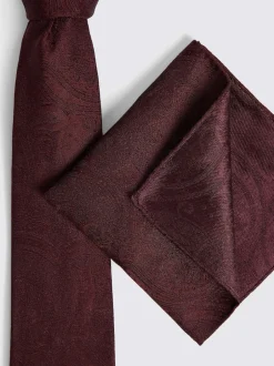 MOSS - Mariage Motif paisley Cravate Rouge Best