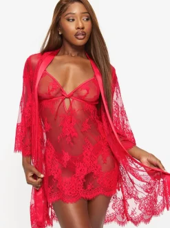 Ann Summers Rouge - Peignoir Availing en dentelle