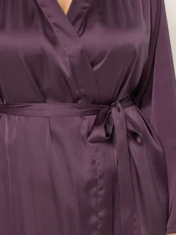 Yours Curve Rouge - Peignoir en satin Best