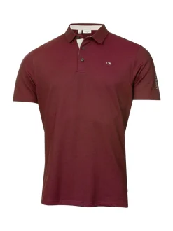 Calvin Klein Golf - Polo Uni Rouge Discount