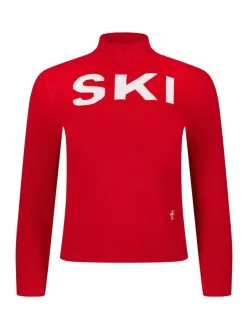 The Little Tailor Rouge - Pull de Noël Kids Ski Text New