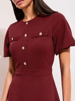 Friends Like These Rouge - Robe mi-longue Military Sale