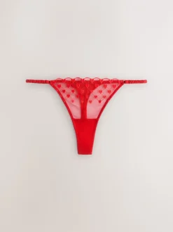 Next Rouge - String brodé cœur en Suisse haut de gamme Online