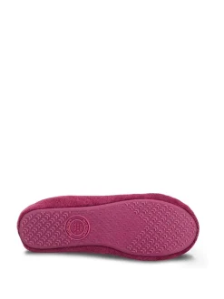 Totes Rouge - Isotoner Terry Ballet chaussons à nœud Clearance