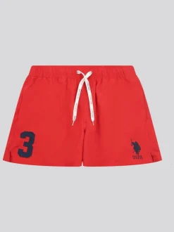 U.S. Polo Assn Rouge - . Mens Player 3 Short de bain Outlet