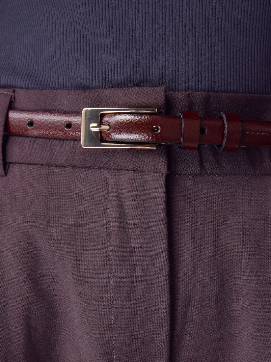 Next Rouge baie - Ceinture N. Premium Skinny Made In Italie en Cuir New