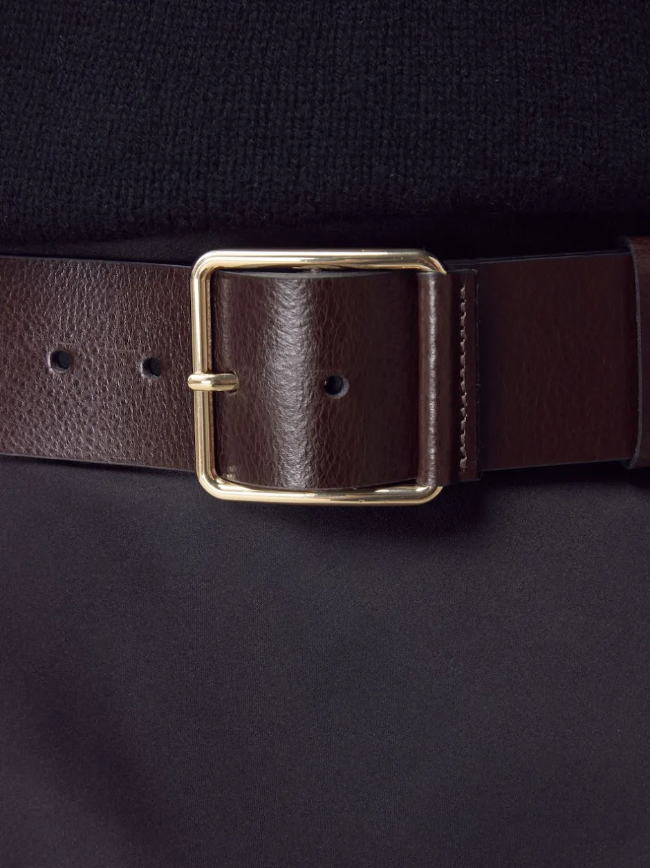 Next Rouge baie - Large ceinture en cuir N. Premium Made In Italy Discount