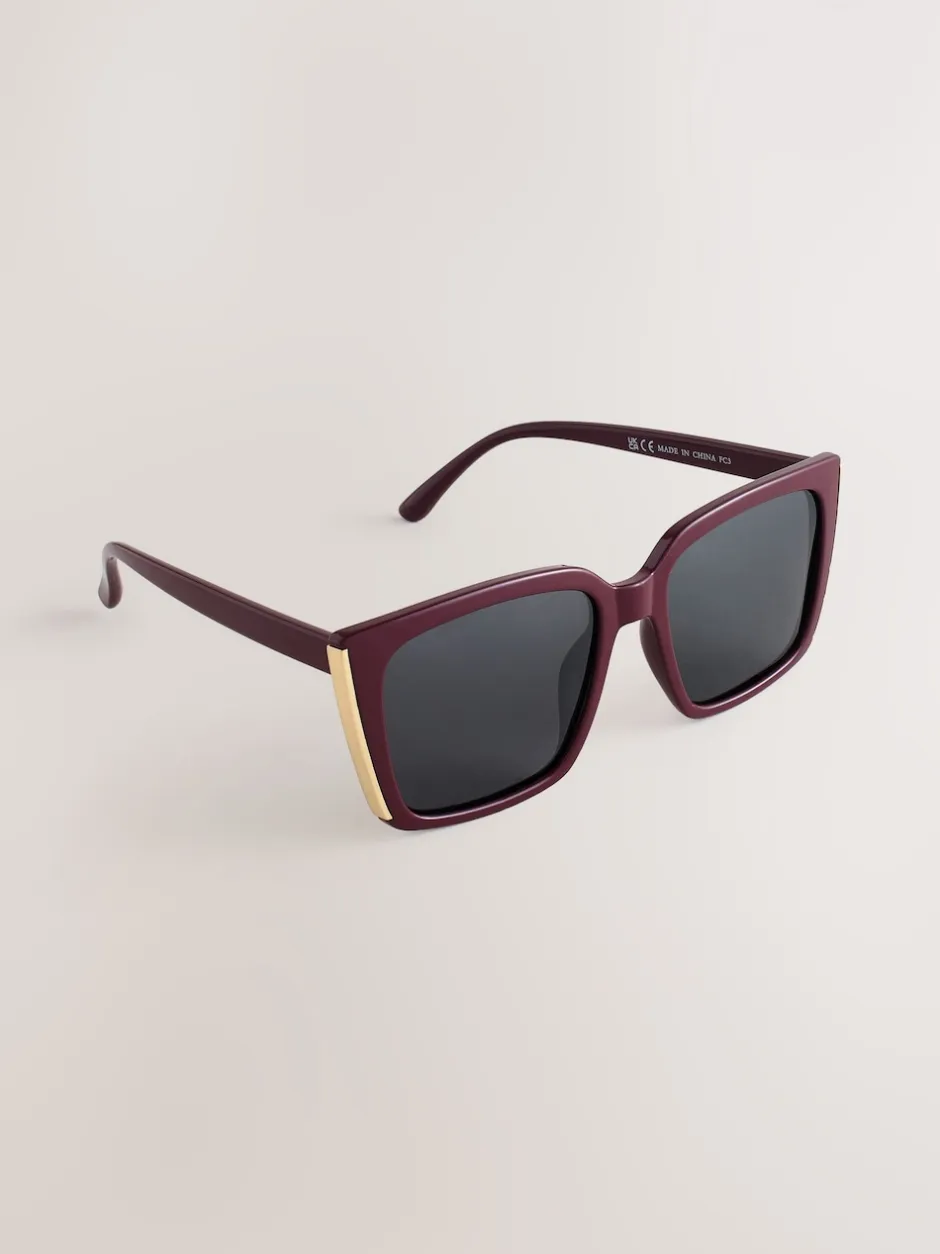 Next Rouge baie - Lunettes de soleil carrées Sale