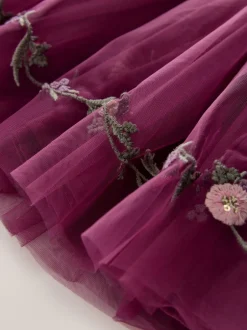 Next Rouge baie - Robe de soirée en maille brodée (3mths-8yrs) Discount