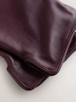 Next Rouge baie foncé - Gants en cuir Discount