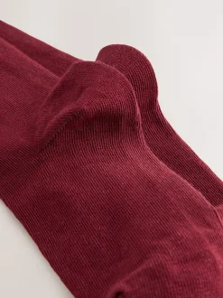 Next Rouge bordeaux - 2 Chaussettes genoux riches Nœud en coton Lot Best