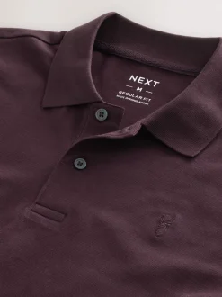 Next - Ajustement régulier - Polo Manches courtes Pique Rouge bordeaux Online