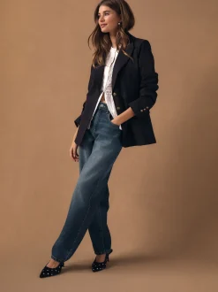 Next Rouge bordeaux - Blazer ajusté à simple boutonnage Outlet