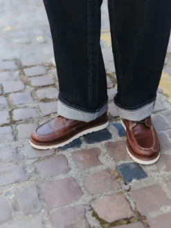 Next Rouge bordeaux - Bottes compensées à tablier haut