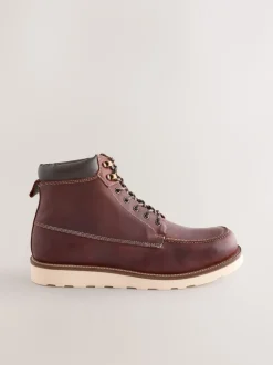 Next Rouge bordeaux - Bottes compensées à tablier haut